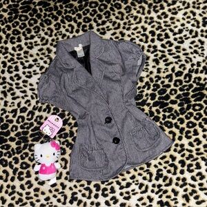 forever 21 vintage short sleeve striped blazer (limited time SALE)